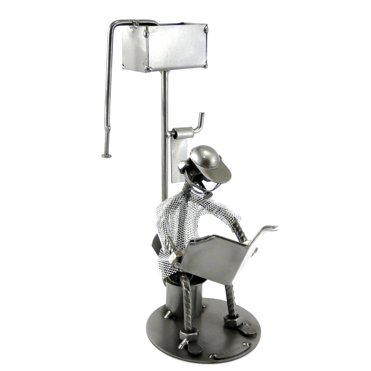 SCULTURA SEDUTO AL WC - immagine 2
