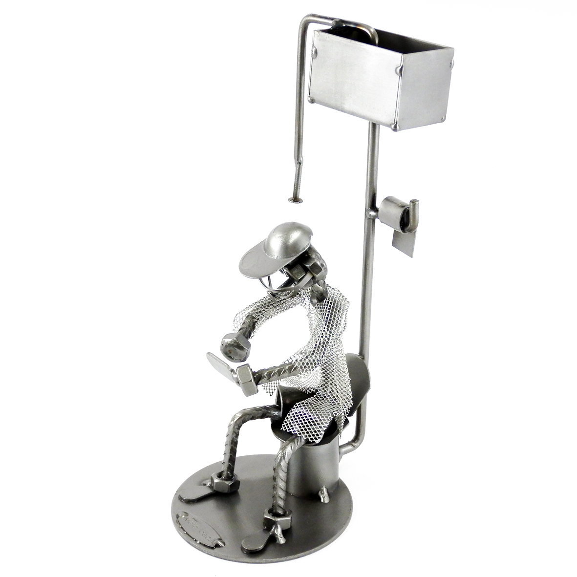 SCULTURA SEDUTO AL WC - immagine 3