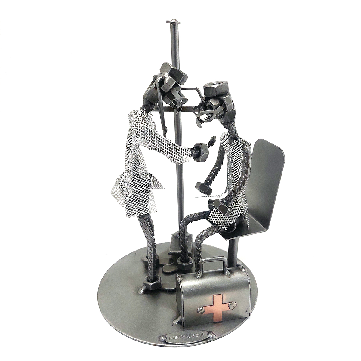 SCULTURA DOTTORE CON PAZIENTE - immagine 4