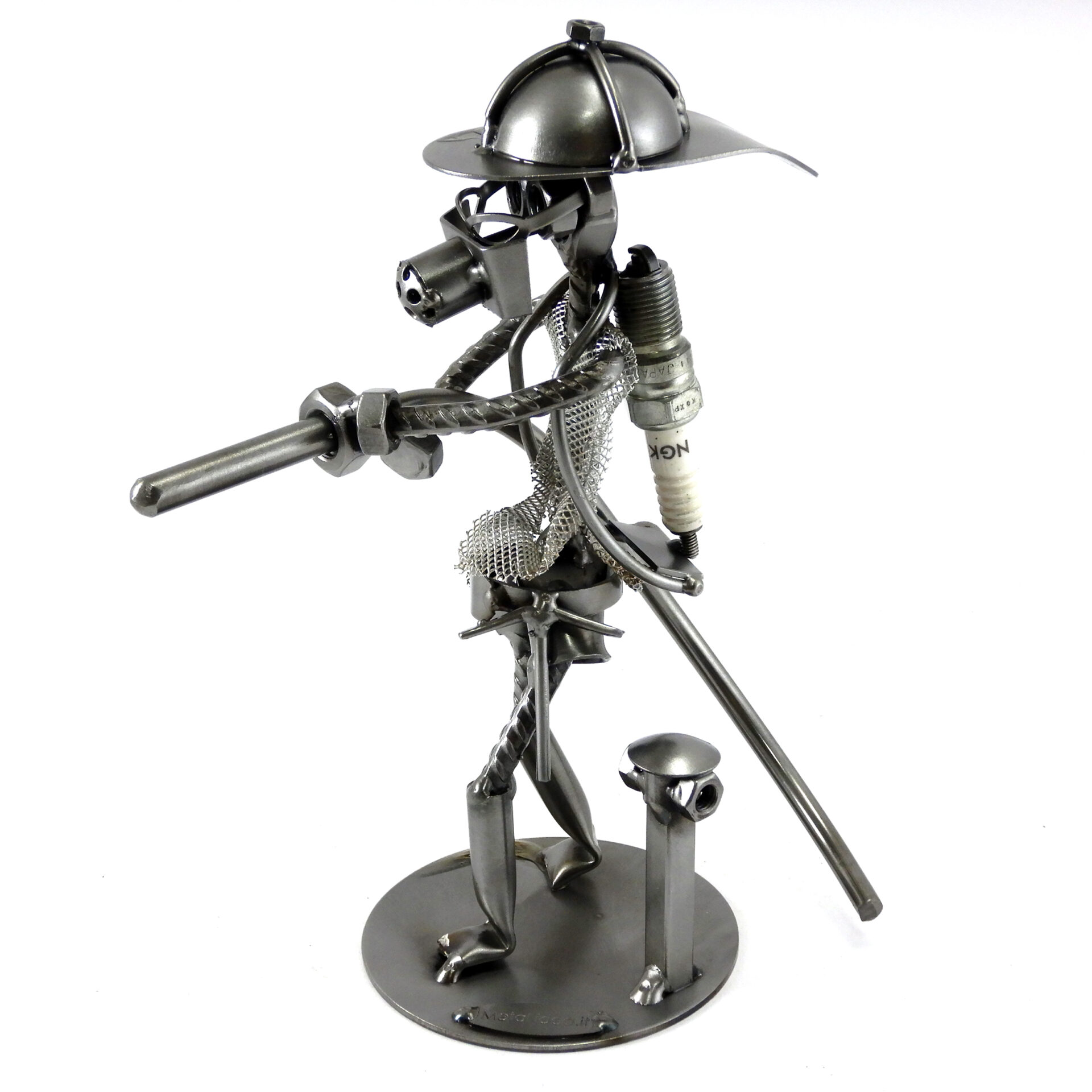 SCULTURA POMPIERE VIGILE DEL FUOCO CON RESPIRATORE - immagine 2