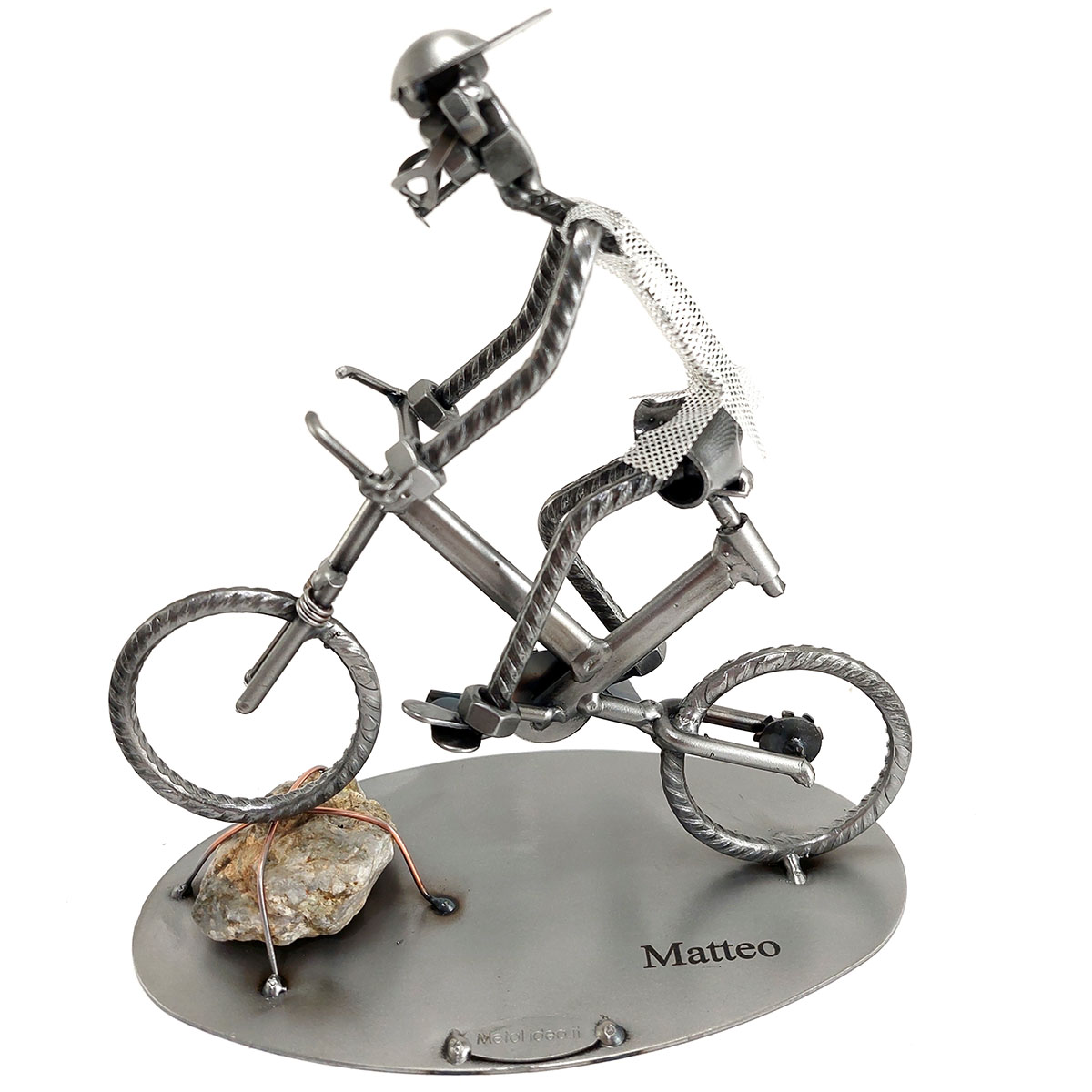 SCULTURA CICLISTA SU MOUNTAIN BIKE - immagine 9