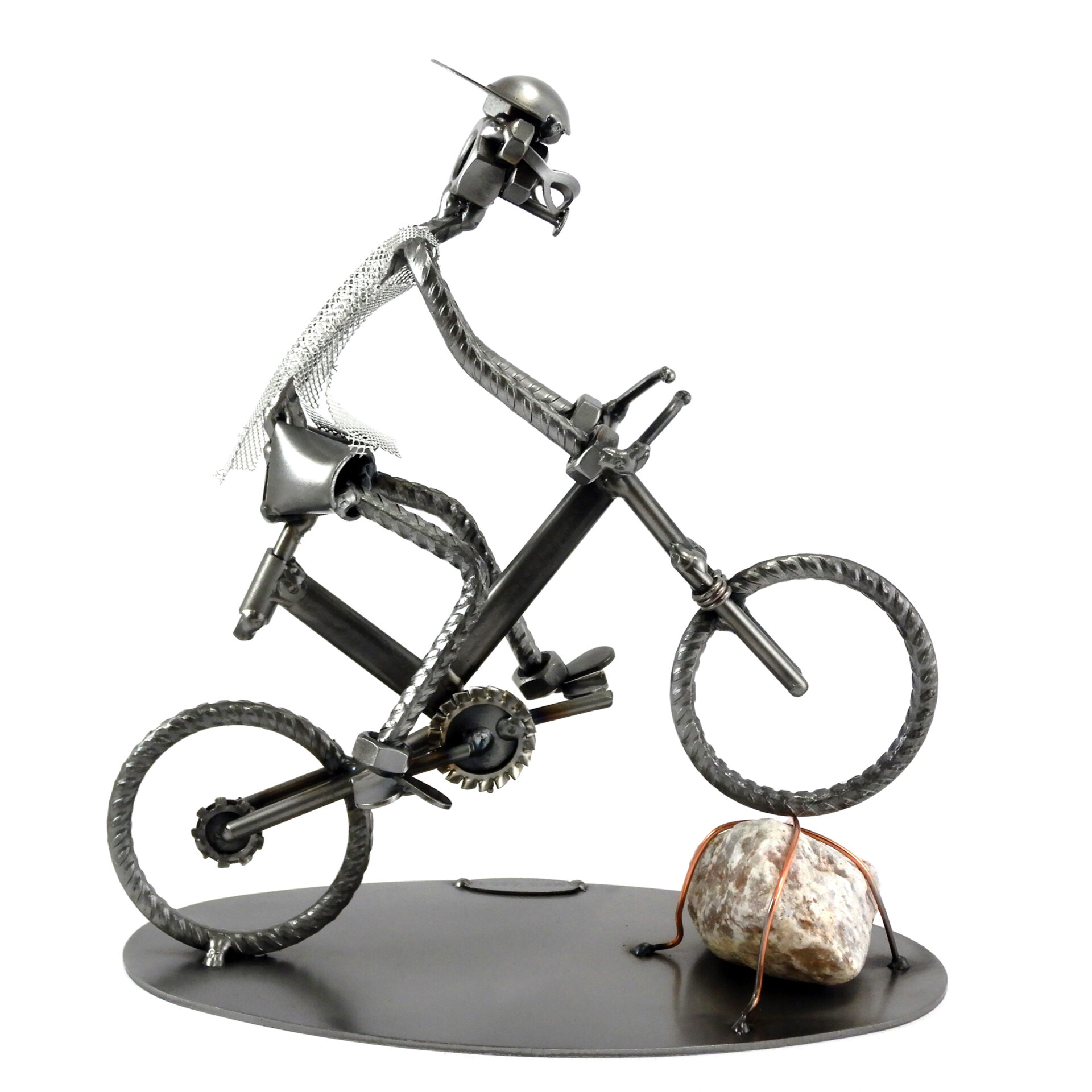 SCULTURA CICLISTA SU MOUNTAIN BIKE - immagine 5