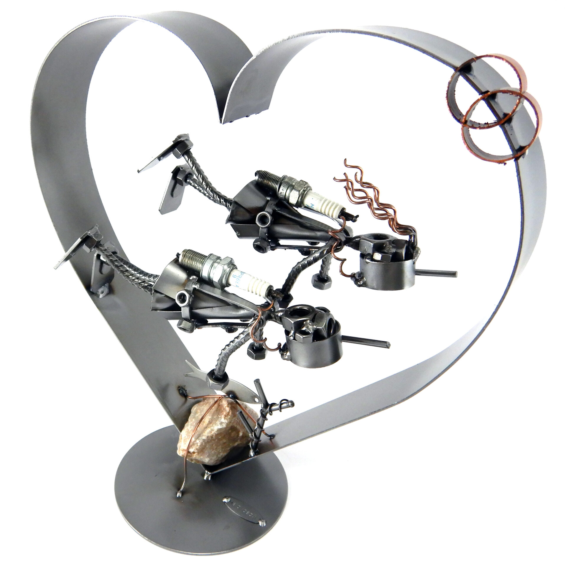 SCULTURA COPPIA SUB con CUORE - immagine 4