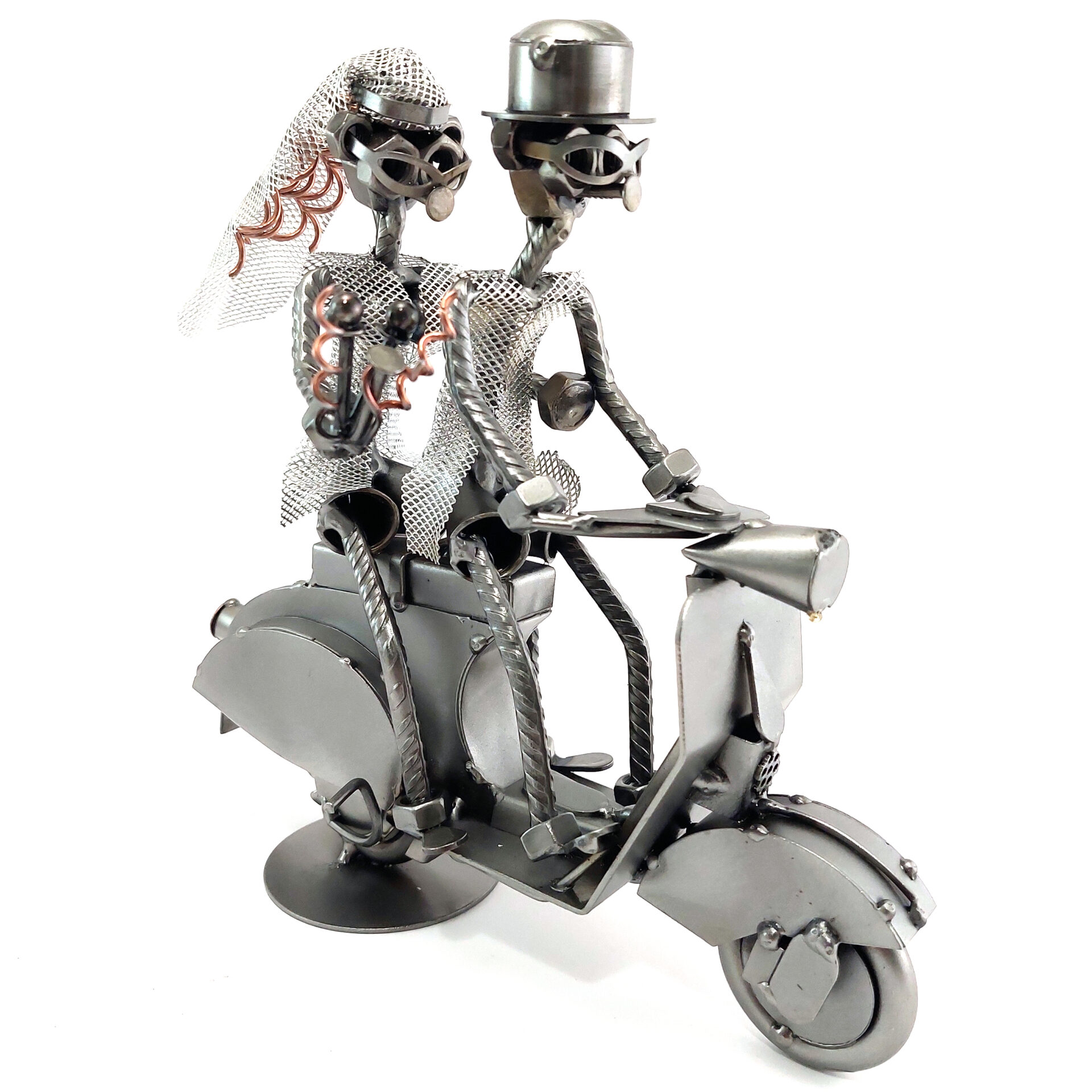 SCULTURA SPOSI IN VESPA - immagine 3