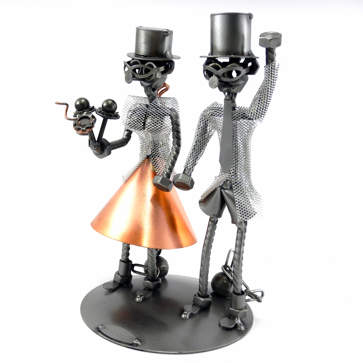 SCULTURA SPOSI con palla al piede - immagine 3