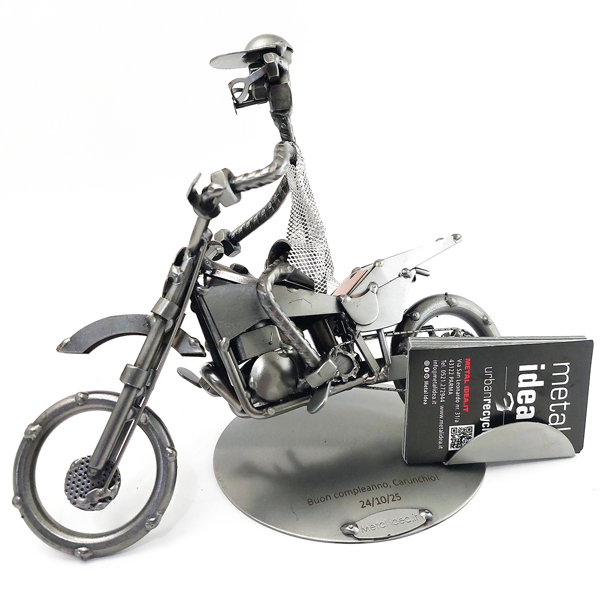 SCULTURA MOTOCICLISTA SU MOTOCROSS - immagine 9