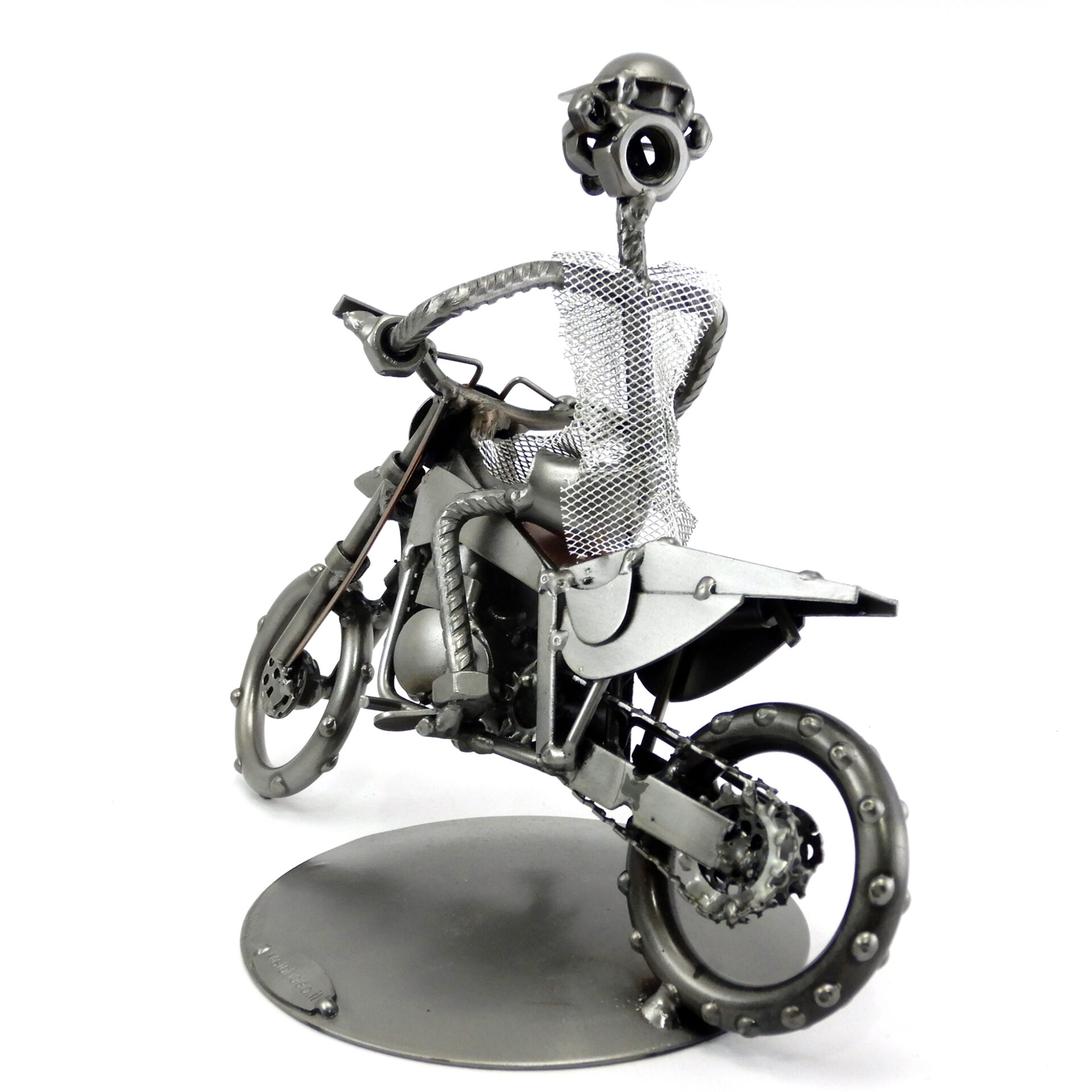 SCULTURA MOTOCICLISTA SU MOTOCROSS - immagine 5