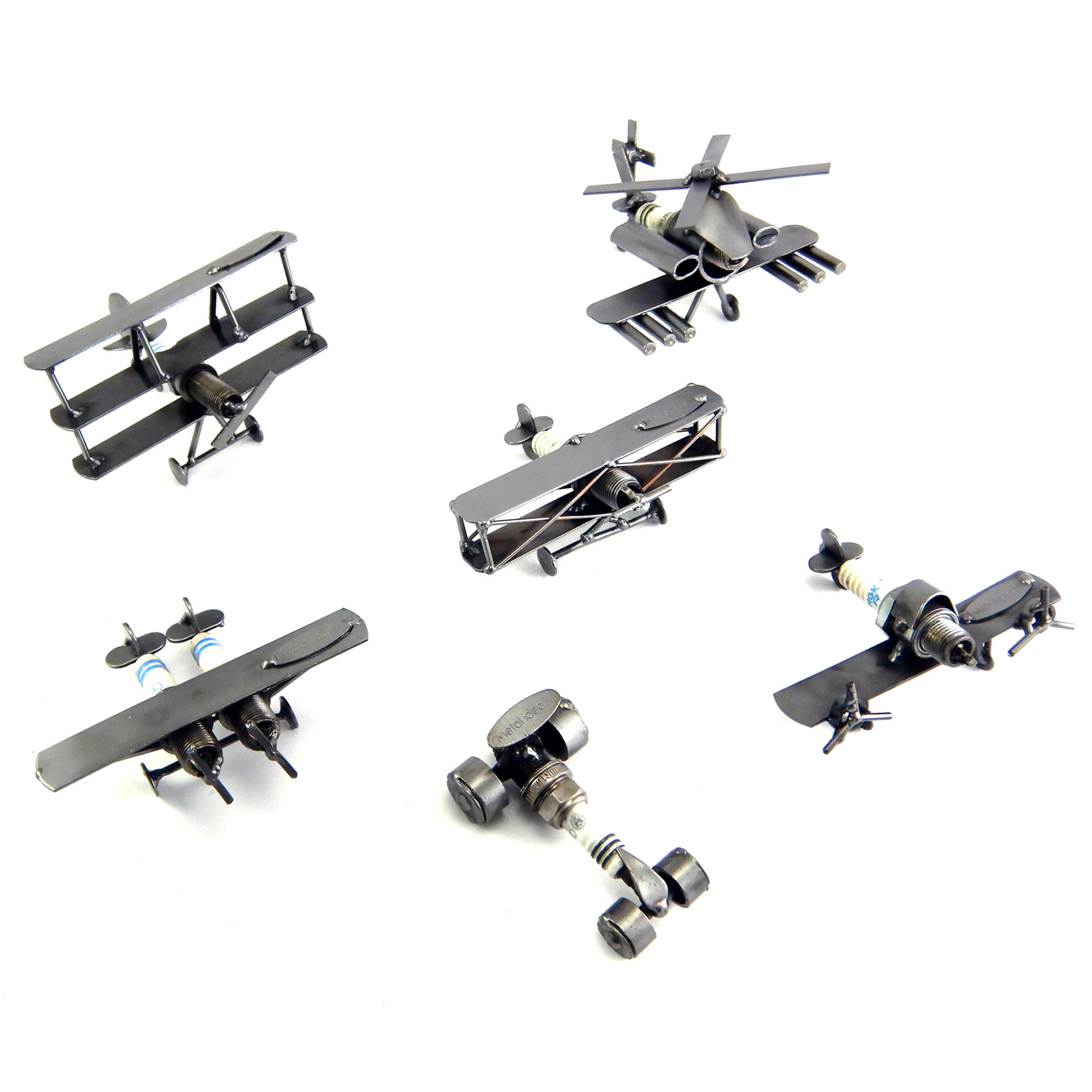 SCULTURA AEROPLANO MINI BIMOTORE - immagine 7