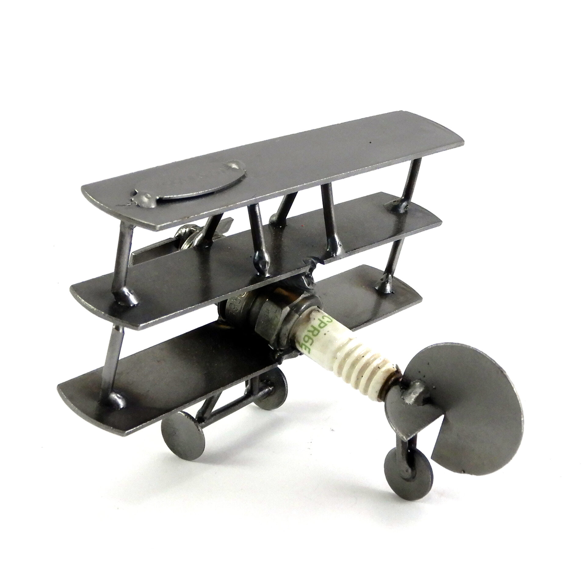 SCULTURA AEROPLANO MINI BIPLANO - immagine 2