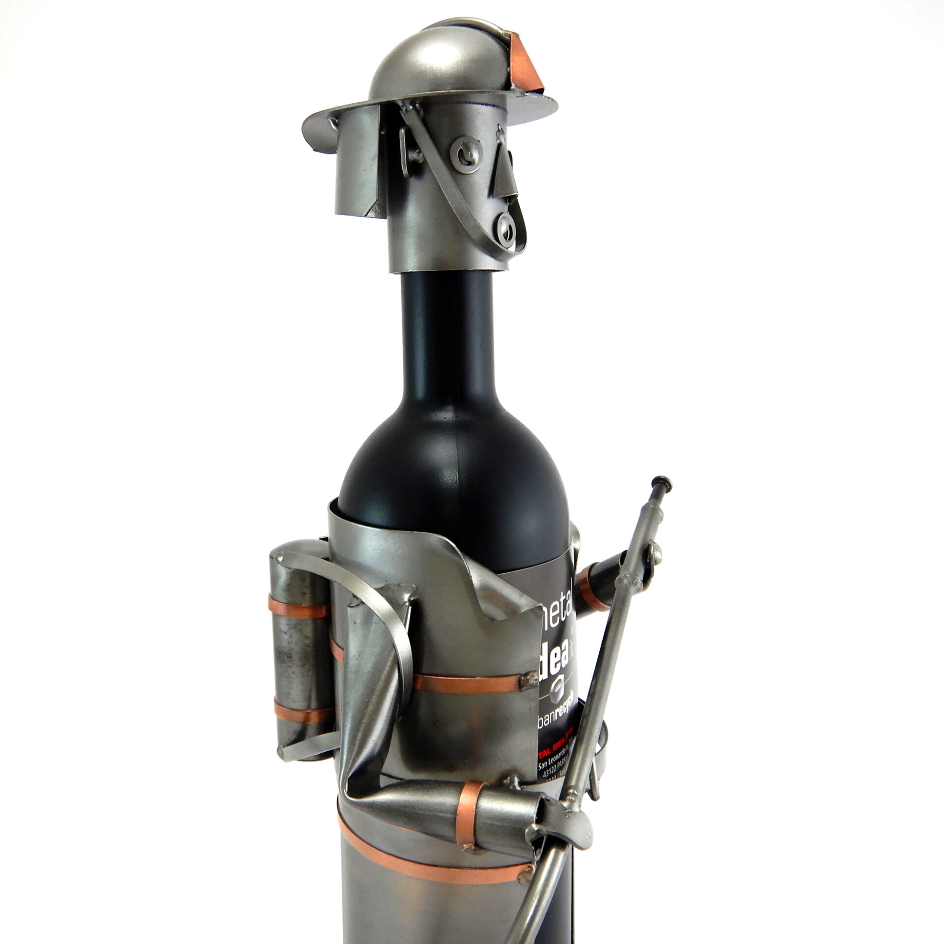SCULTURA PORTA BOTTIGLIA POMPIERE - immagine 6