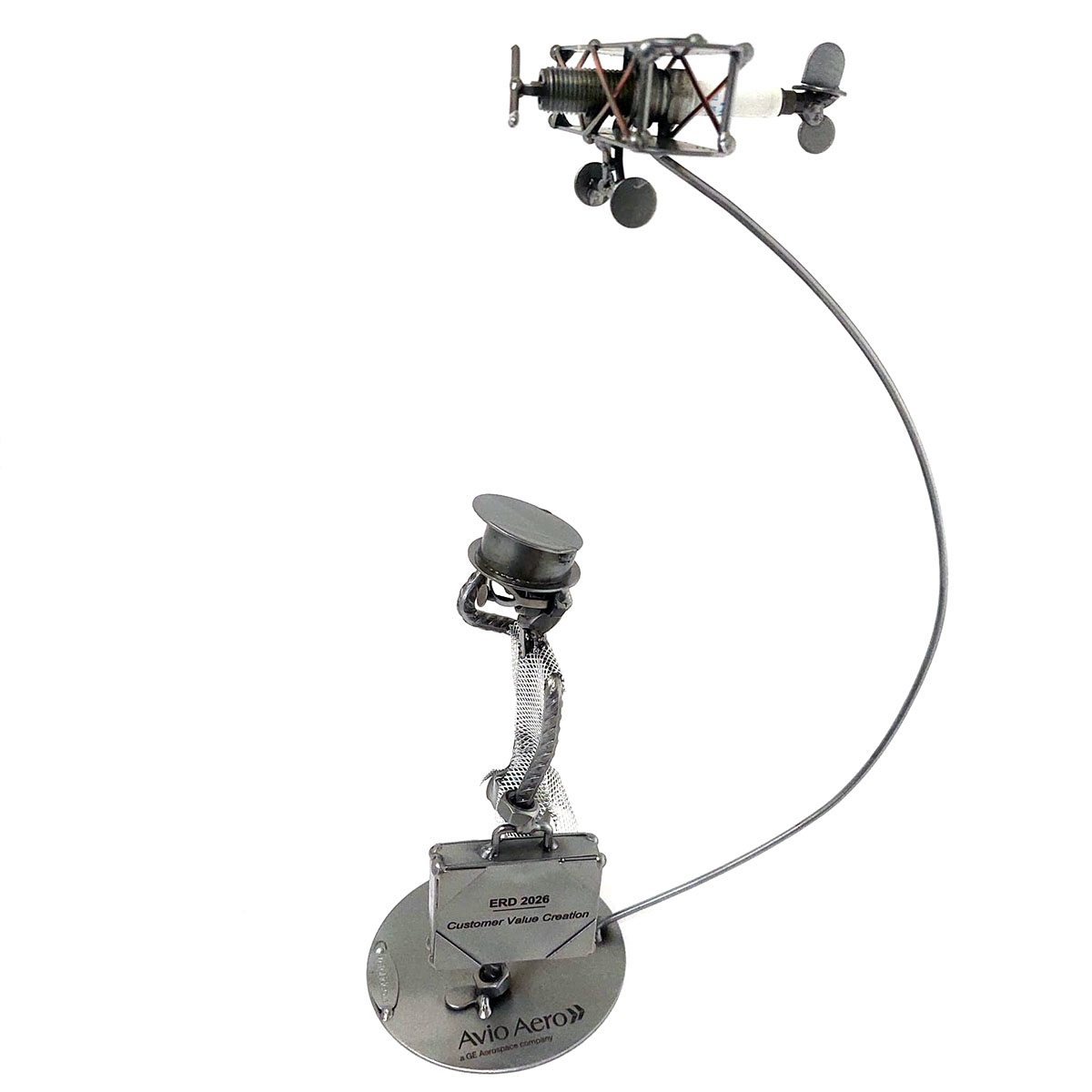 SCULTURA PILOTA + AEROPLANO - immagine 2