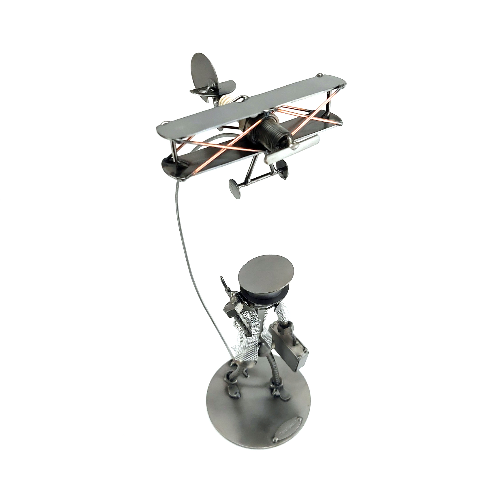 SCULTURA PILOTA + AEROPLANO - immagine 5