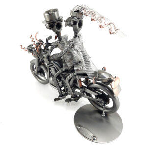 sposi in moto metal idea.it con porta penna