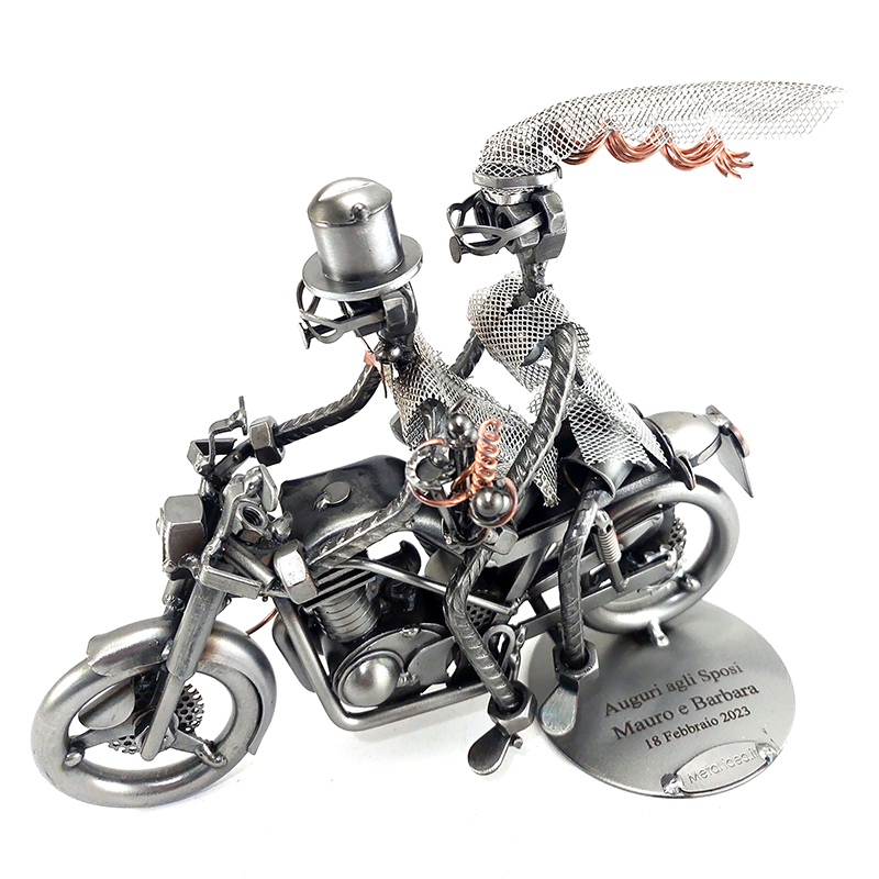 sposi in moto metal idea.it con personalizzazione