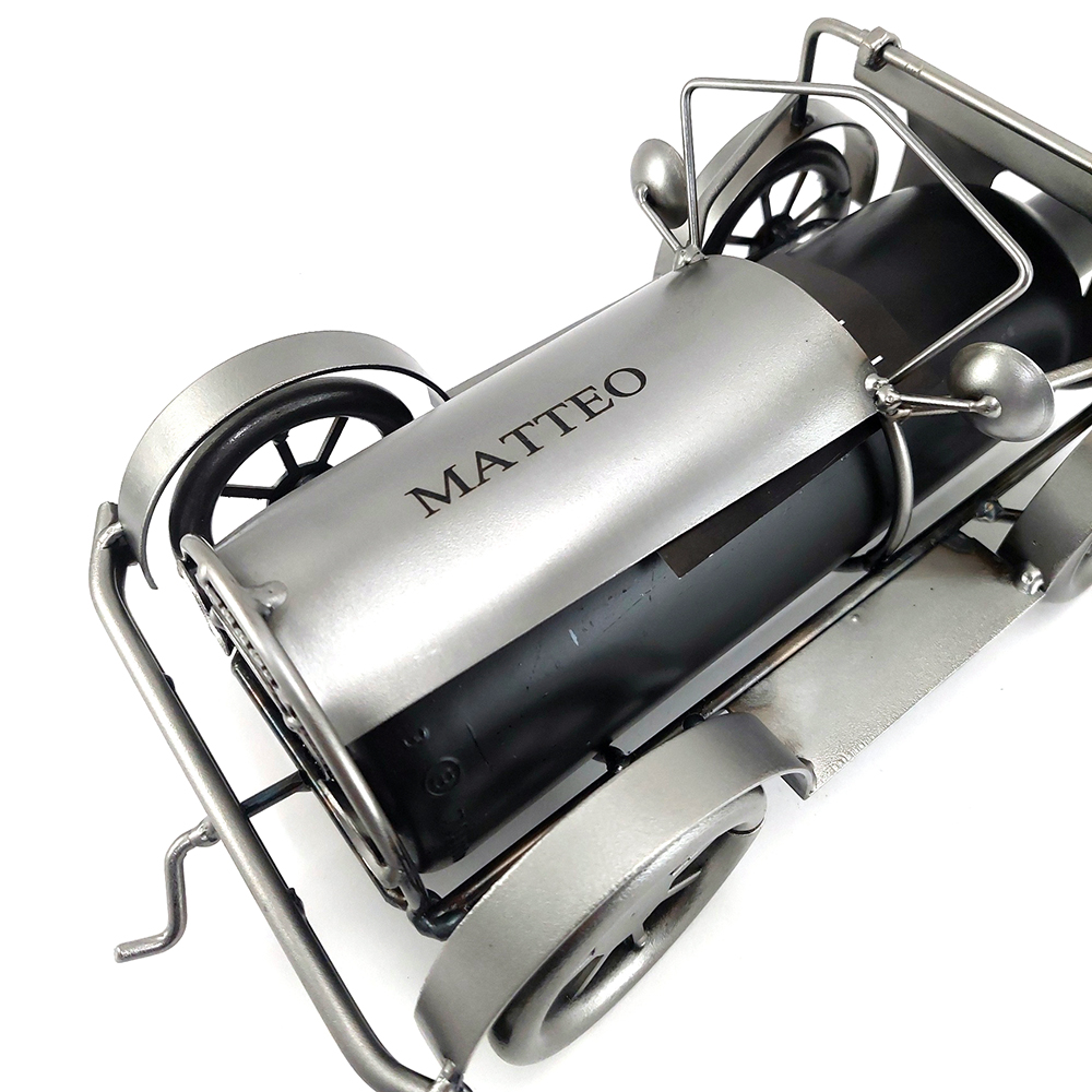auto porta bottiglia con personalizzazione metal idea.it