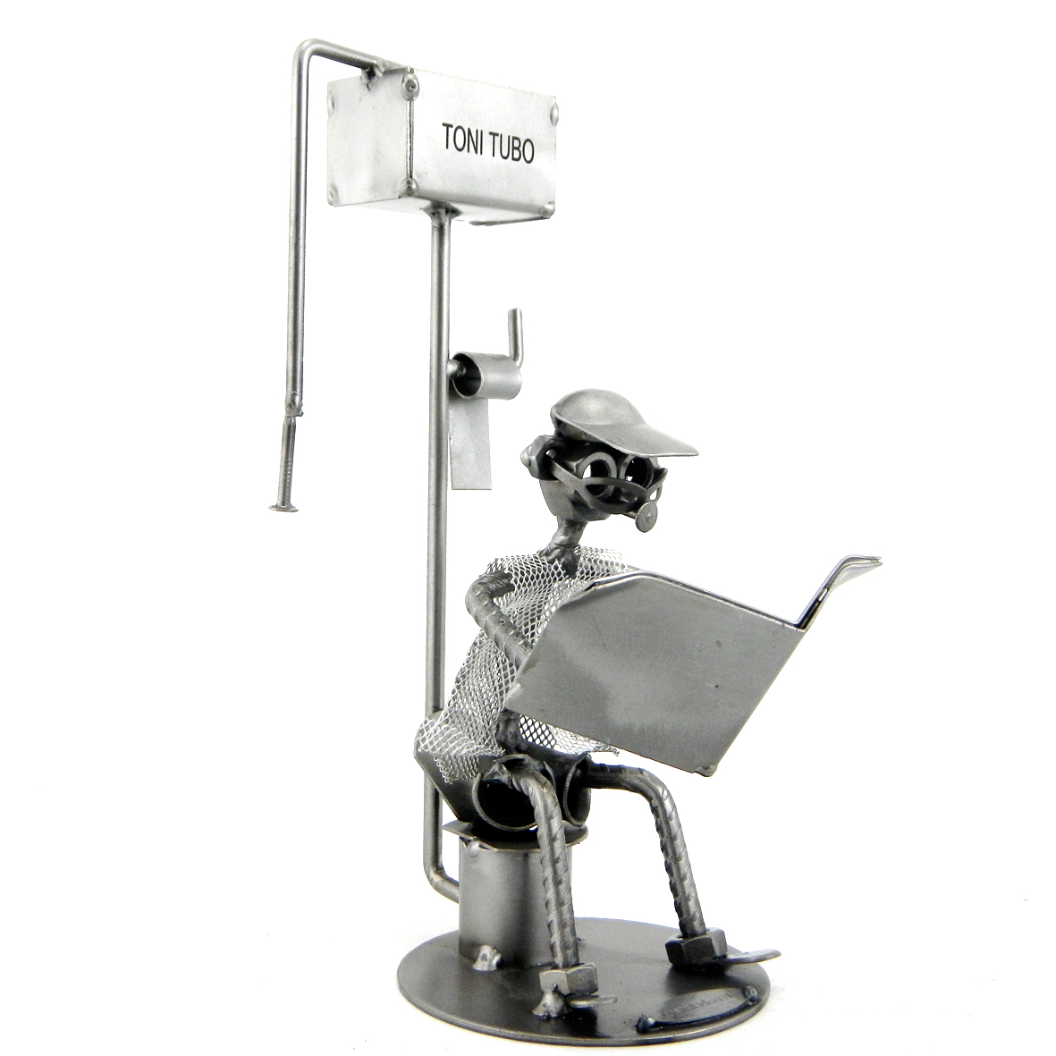 SEDUTO AL WC METAL IDEA.IT