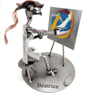 pittrice con incisione metal idea.it