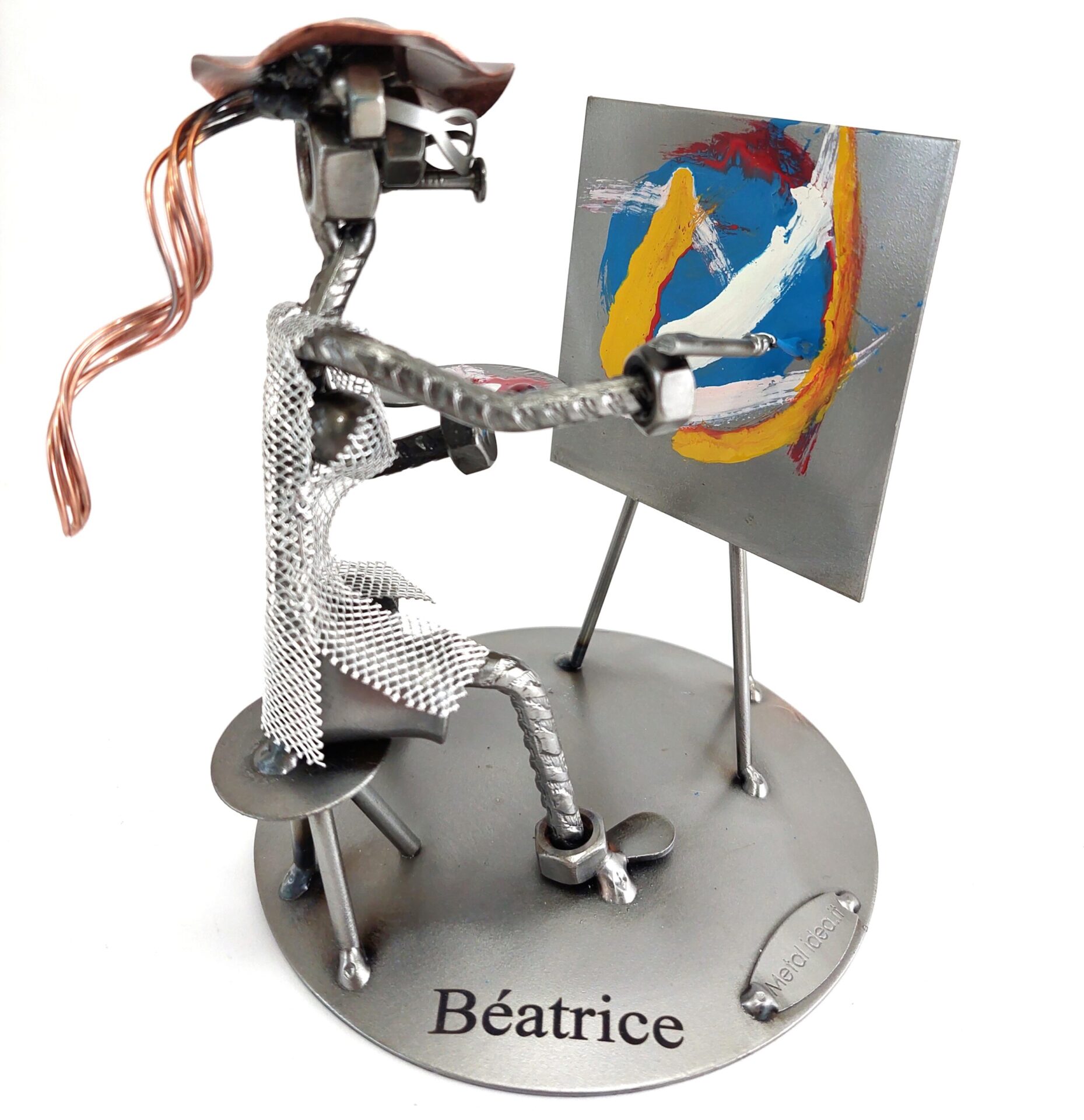 pittrice con incisione metal idea.it