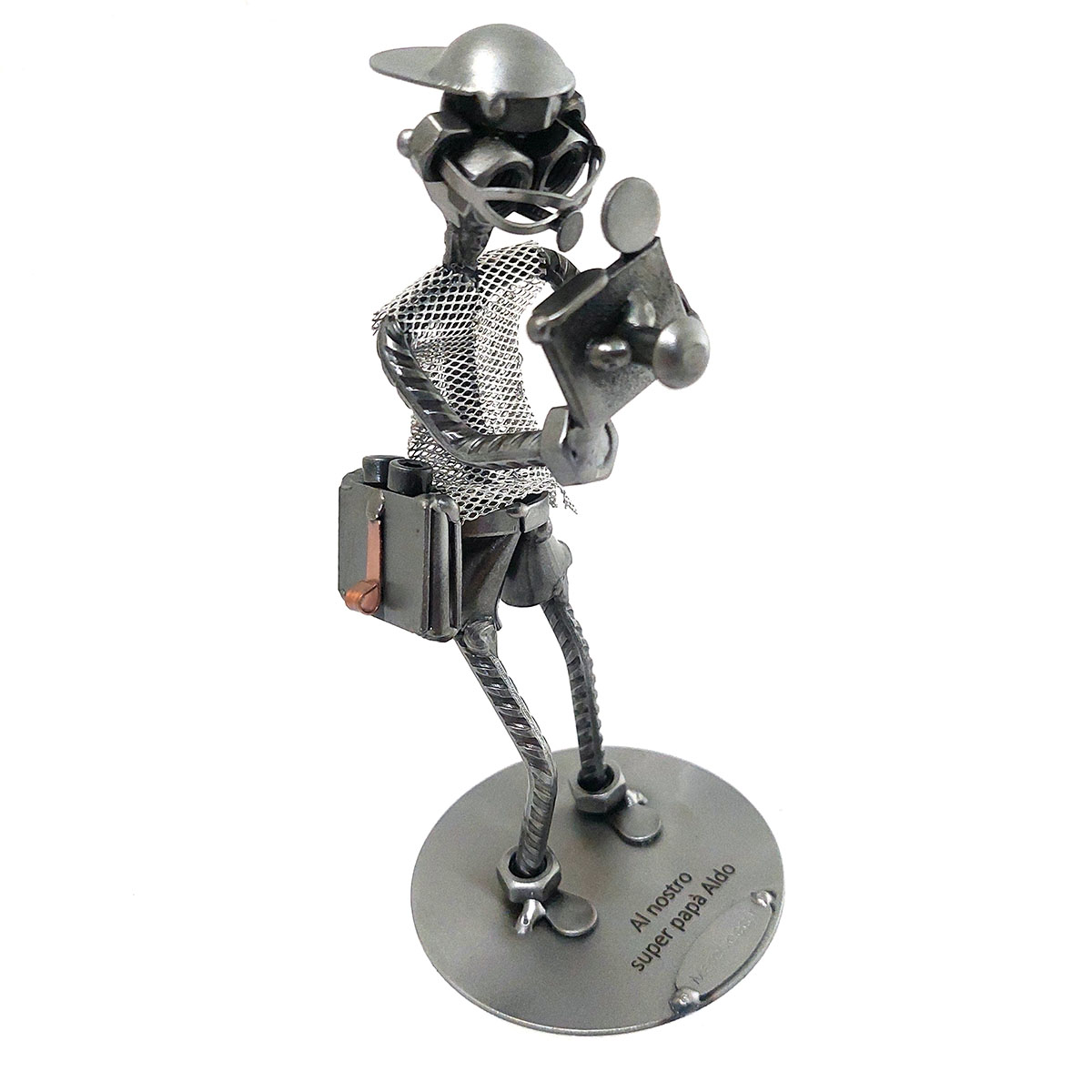 fotografo con incisione metal idea.it