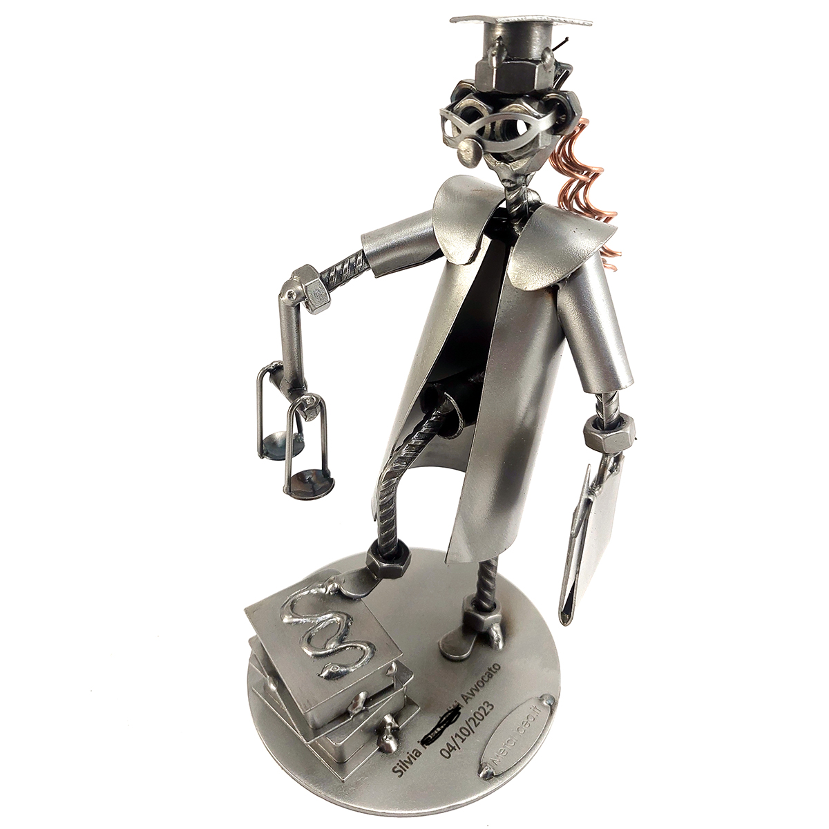 avvocato donna con personalizzazione metal idea.it
