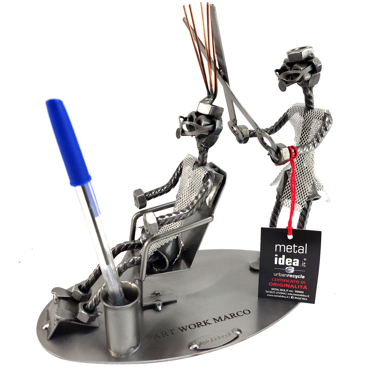 parrucchiere barbiere con personalizzazioni metal idea.it