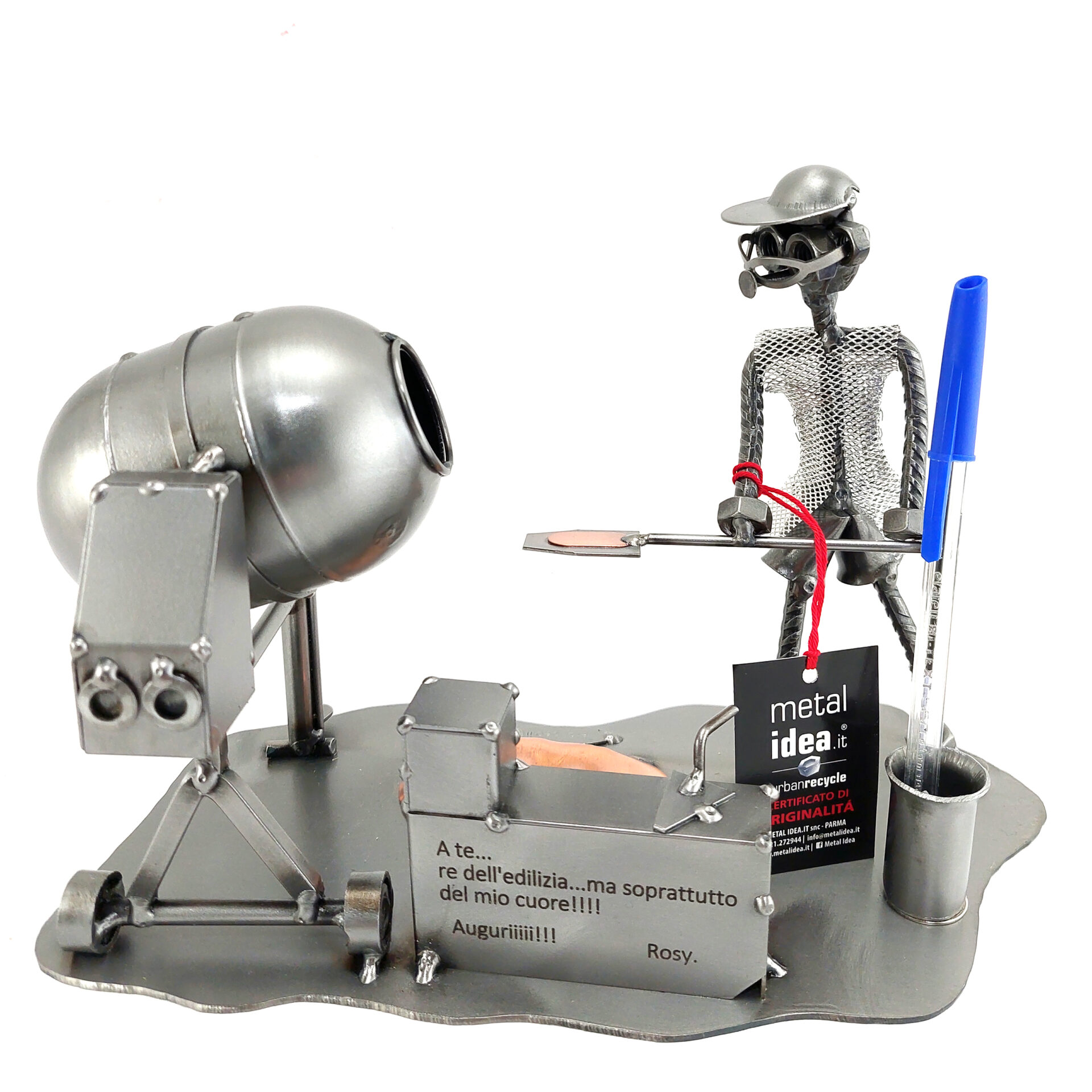 muratore con personalizzazione metal idea
