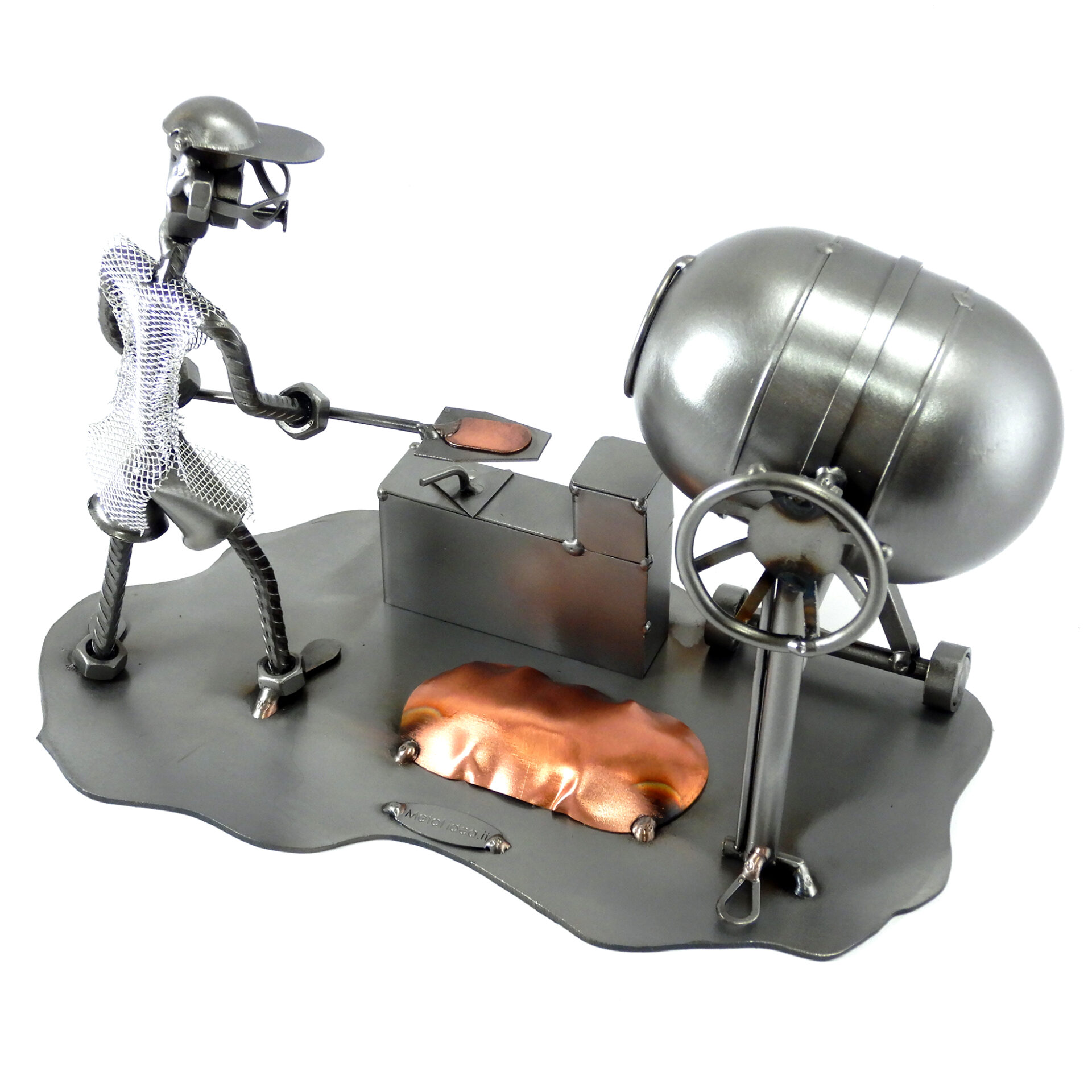 SCULTURA MURATORE con BETONIERA - immagine 5