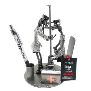 SCULTURA DOTTORE CON PAZIENTE - immagine 6