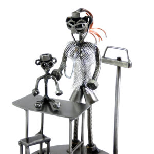 SCULTURA DOTTORESSA PEDIATRA METAL IDEA.IT