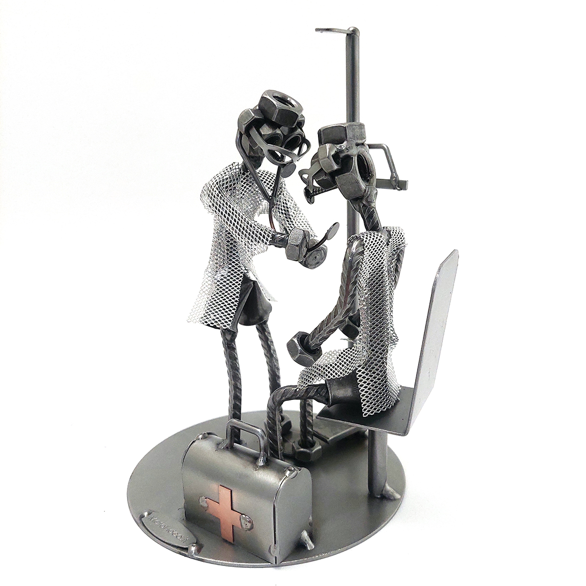 SCULTURA DOTTORE CON PAZIENTE - immagine 3