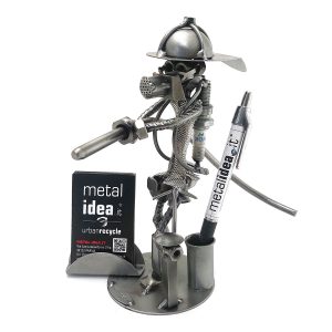 SCULTURA POMPIERE VIGILE DEL FUOCO CON RESPIRATORE - immagine 10