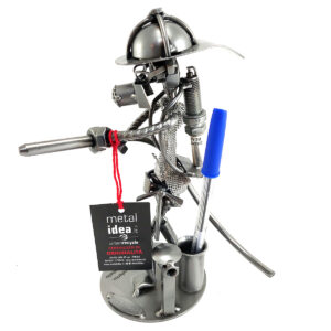 pompiere con porta penna metal idea.it