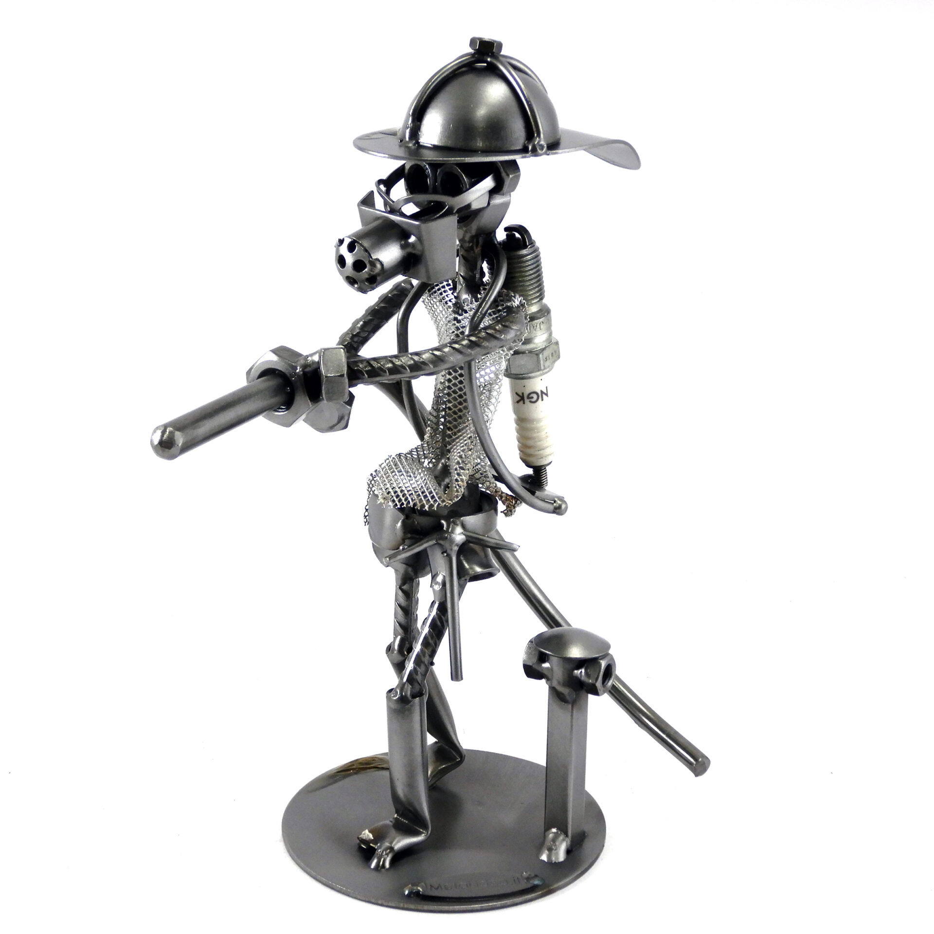 SCULTURA POMPIERE VIGILE DEL FUOCO CON RESPIRATORE - immagine 5
