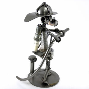 SCULTURA POMPIERE VIGILE DEL FUOCO CON RESPIRATORE - immagine 3