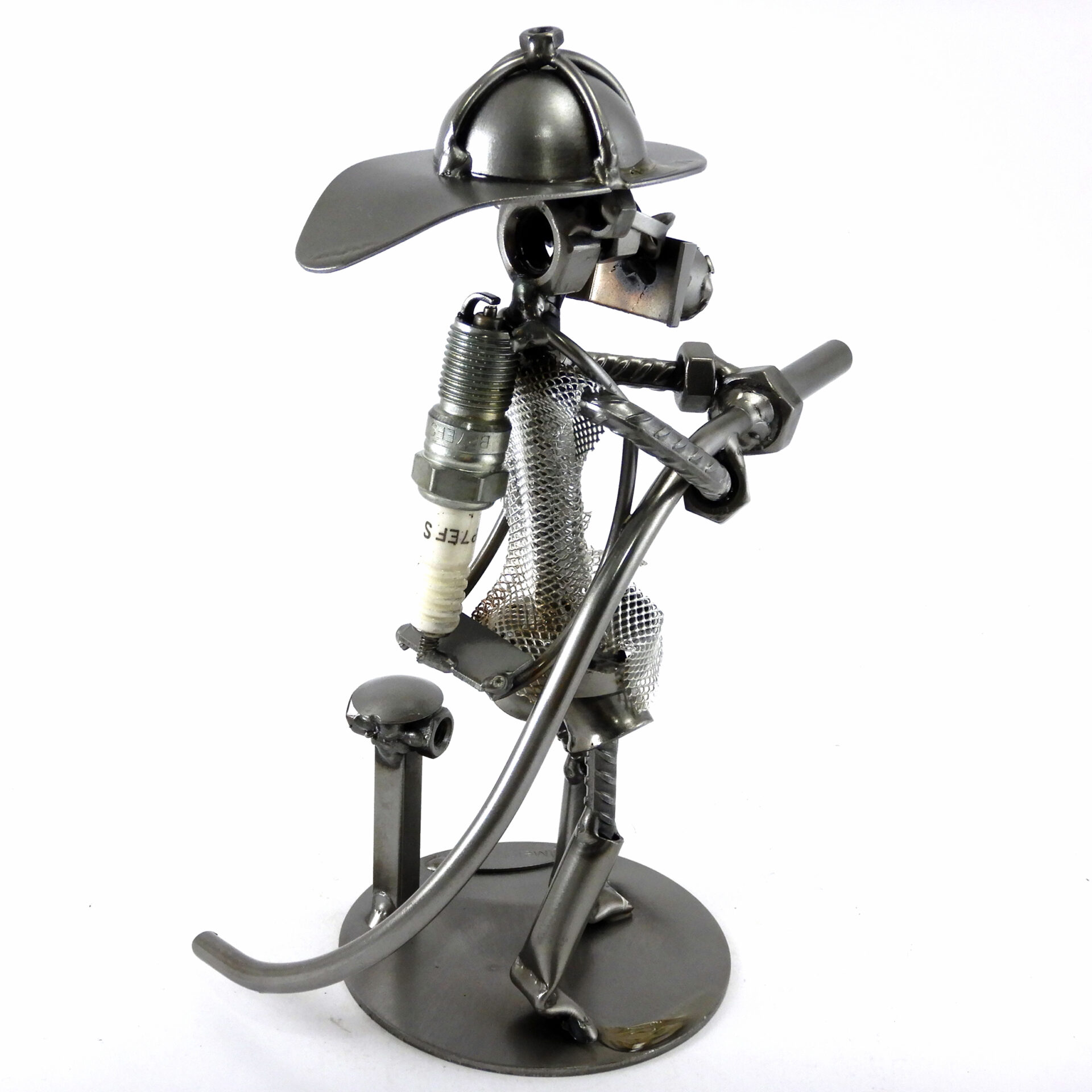 SCULTURA POMPIERE VIGILE DEL FUOCO CON RESPIRATORE - immagine 3
