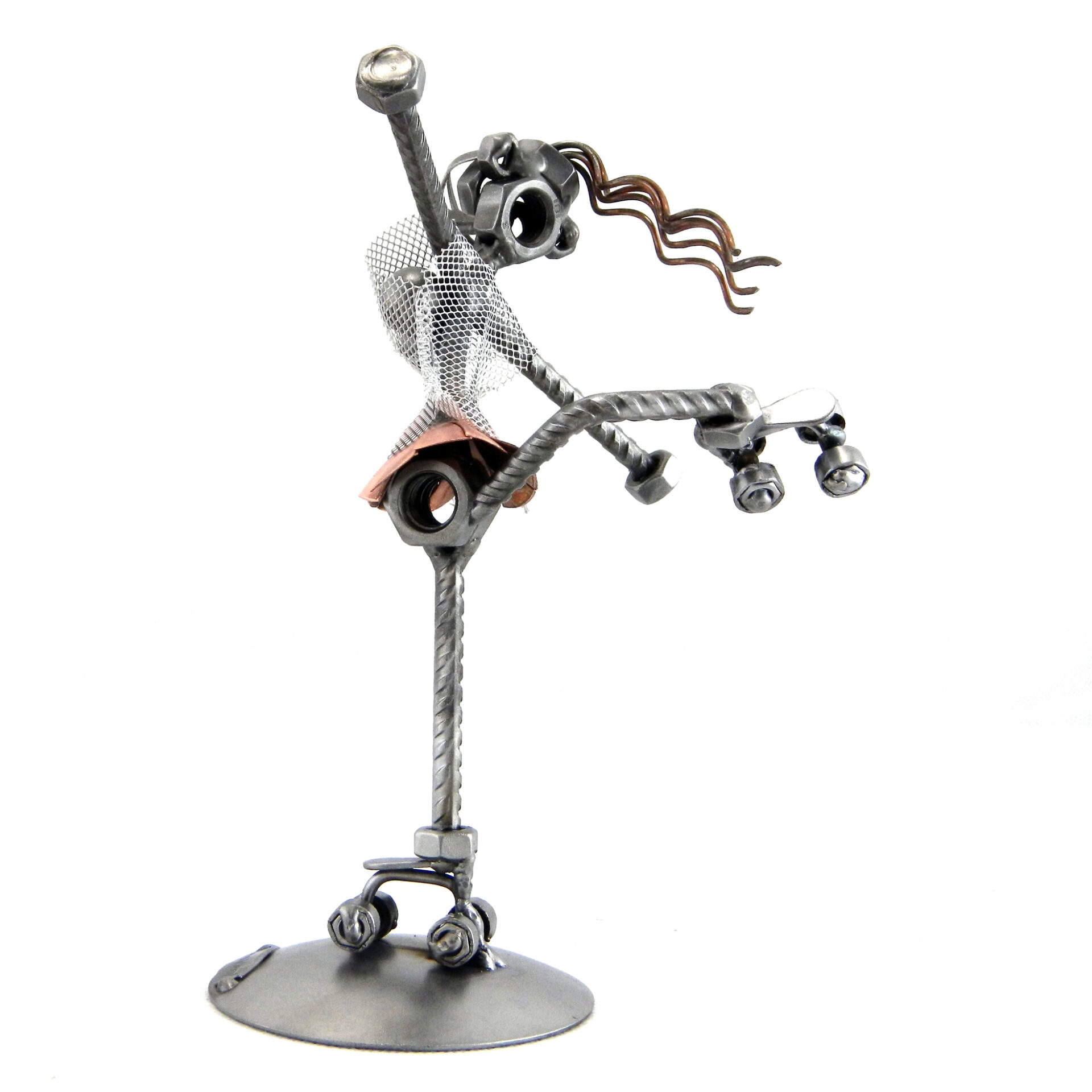 SCULTURA PATTINATRICE SU ROTELLE - immagine 3