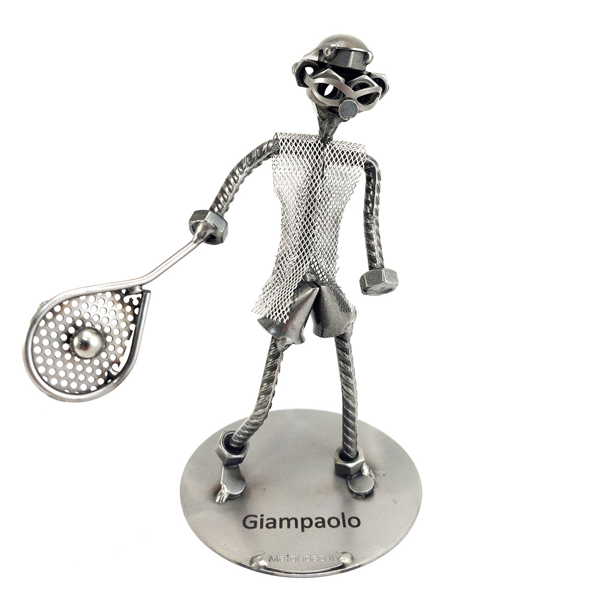 tennista con personalizzazione metal idea.it