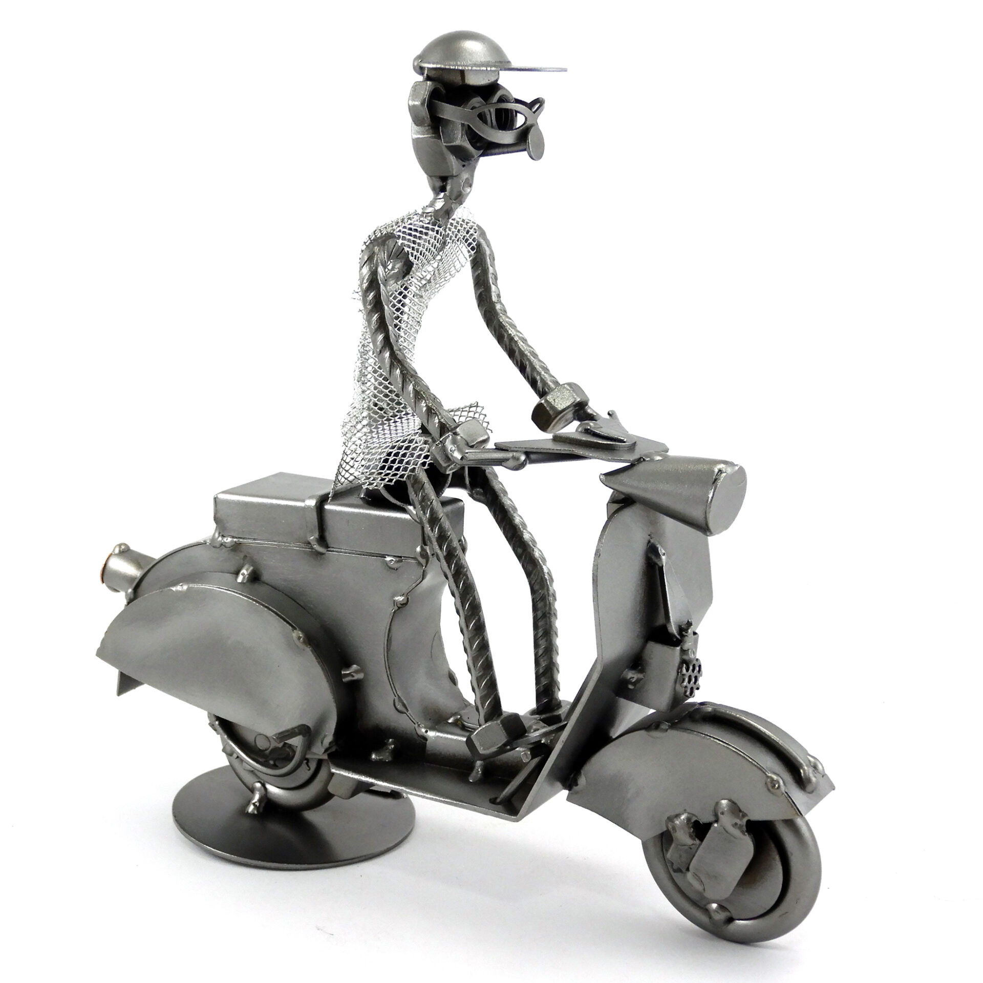 SCULTURA VESPA CON GUIDATORE - immagine 3