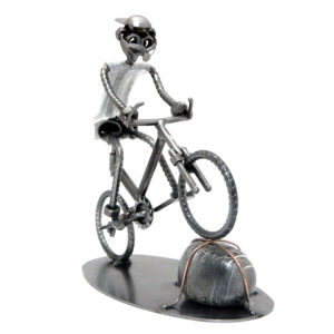 SCULTURA CICLISTA SU MOUNTAIN BIKE - immagine 3