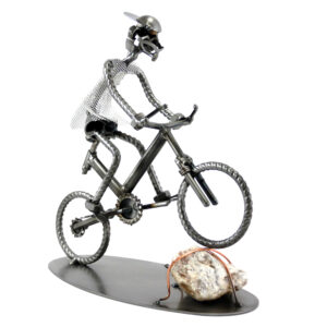 SCULTURA CICLISTA SU MOUNTAIN BIKE - immagine 4