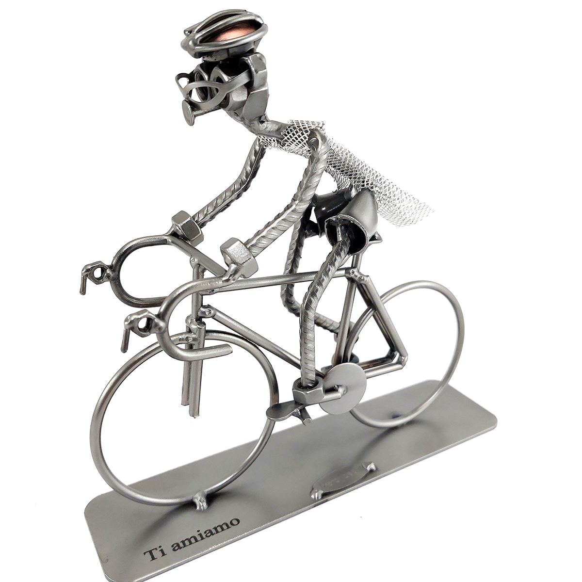 CICLISTA CON PERSONALIZZAZIONE METAL IDEA.IT