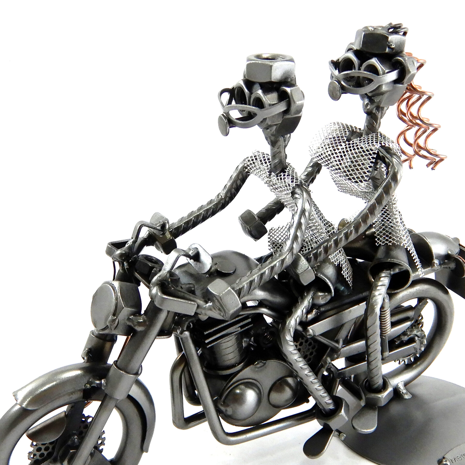 COPPIA SU MOTO DA CORSA METAL IDEA.IT