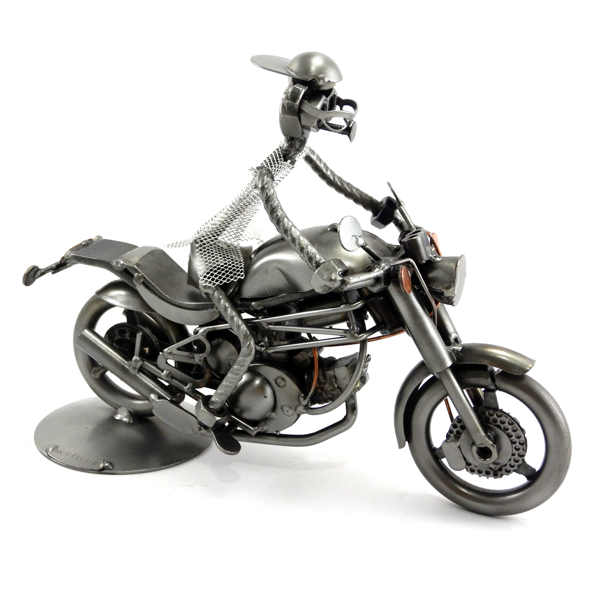 SCULTURA MOTOCICLISTA SU MONSTER - immagine 3