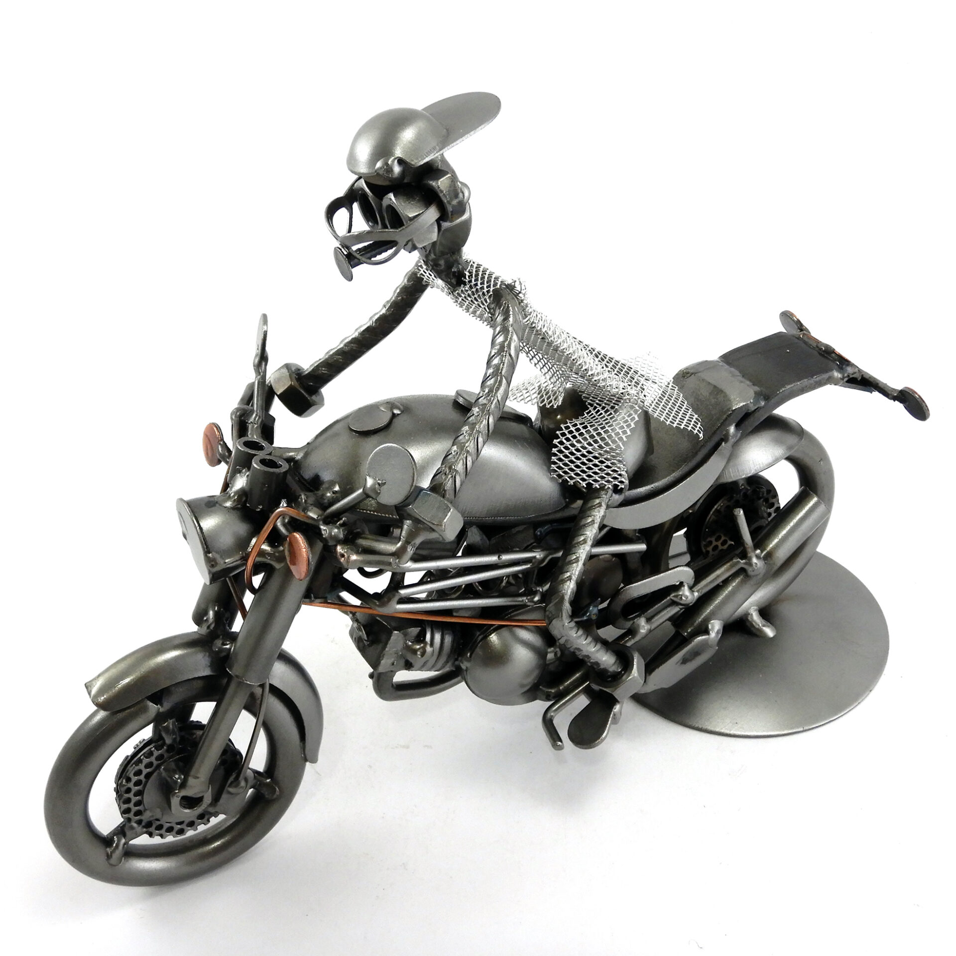 SCULTURA MOTOCICLISTA SU MONSTER - immagine 4