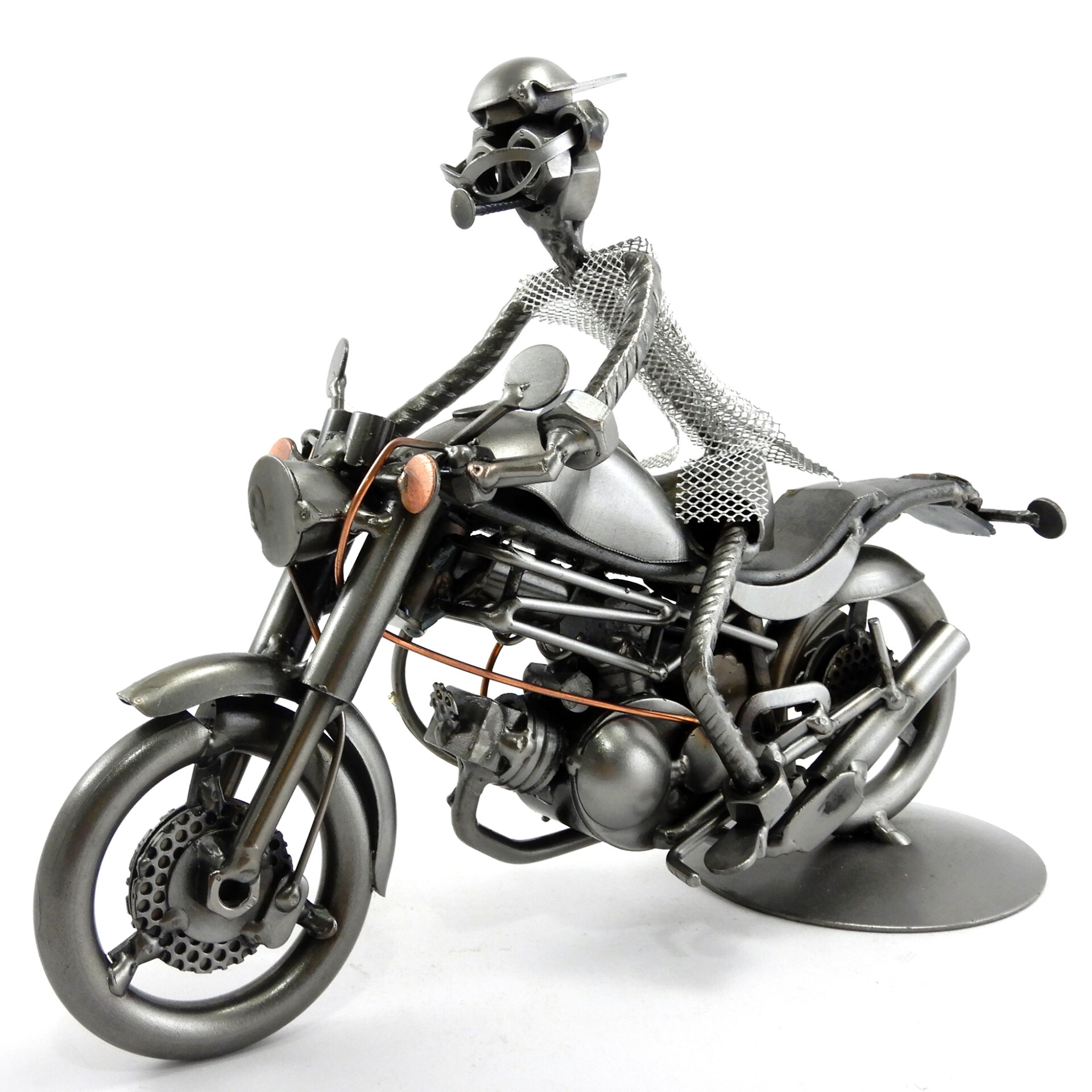 SCULTURA MOTOCICLISTA SU MONSTER - immagine 5