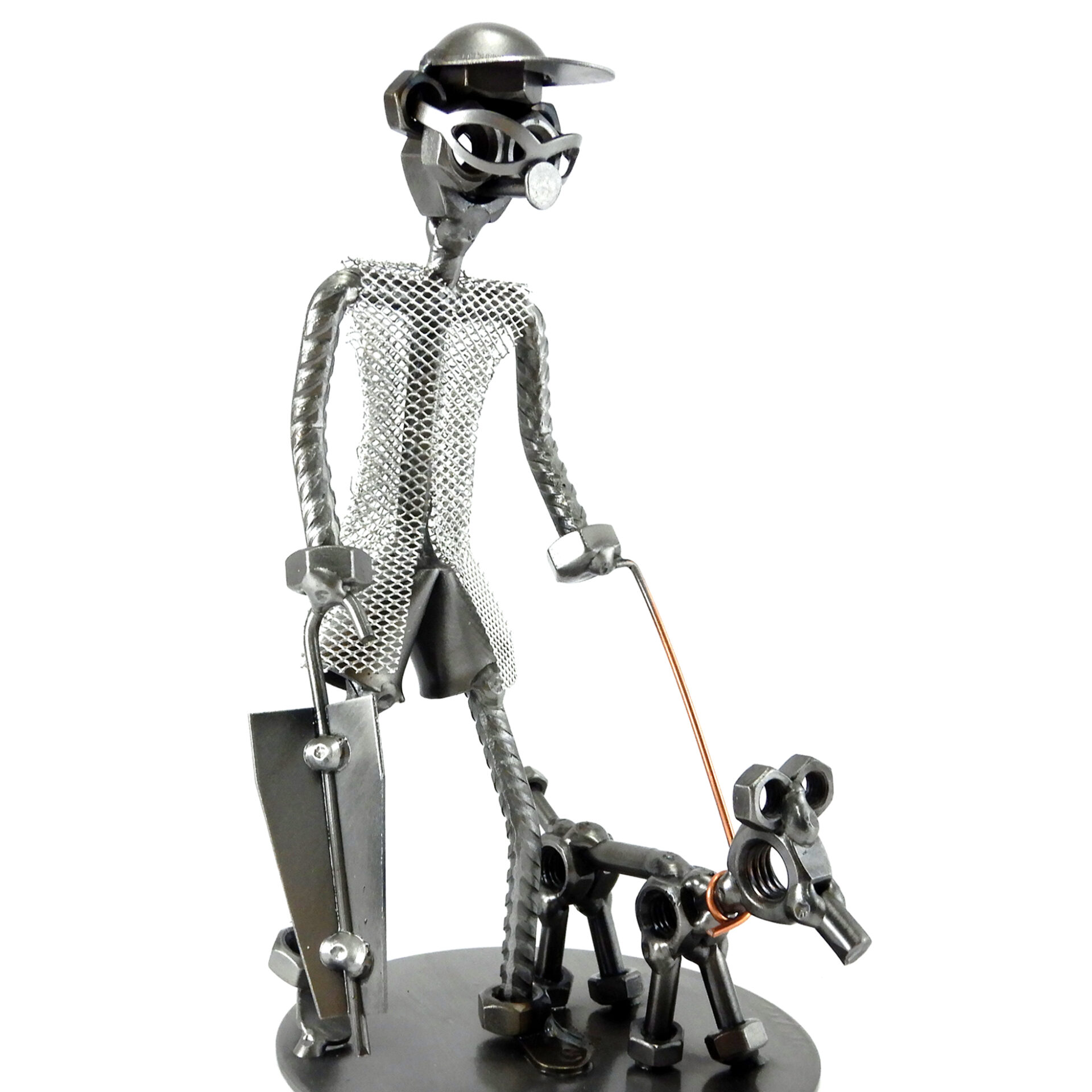UOMO CON CANE METAL IDEA.IT