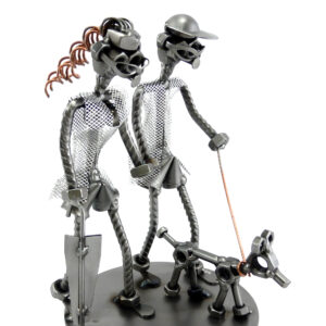 Alternative view of SCULTURA COPPIA CON CANE