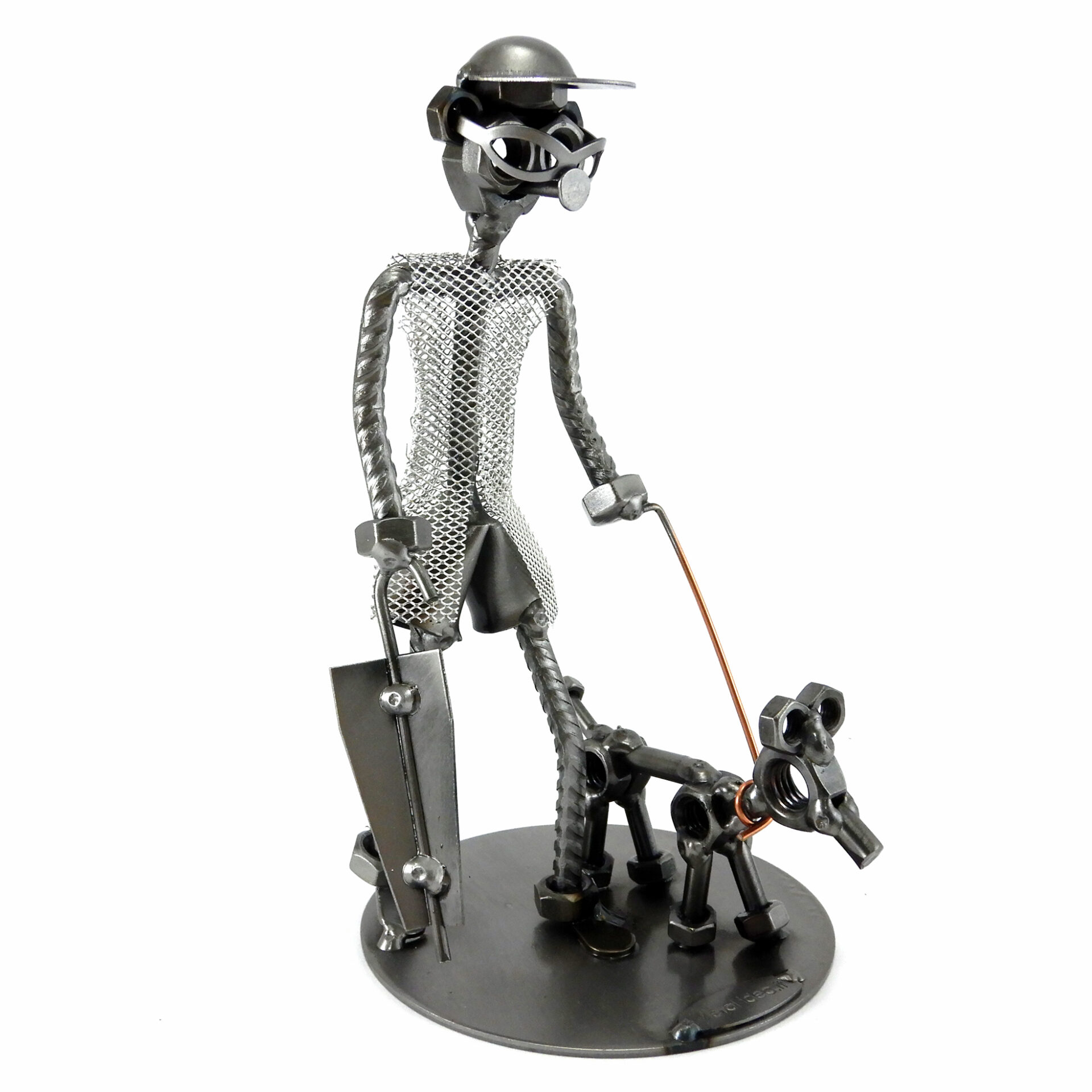 SCULTURA UOMO CON CANE - immagine 2