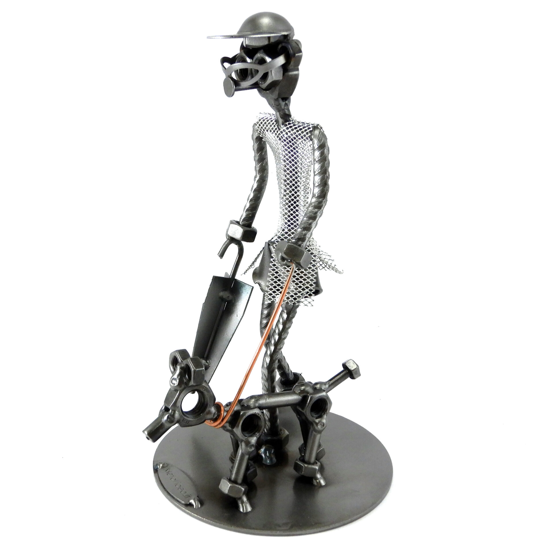 SCULTURA UOMO CON CANE - immagine 3