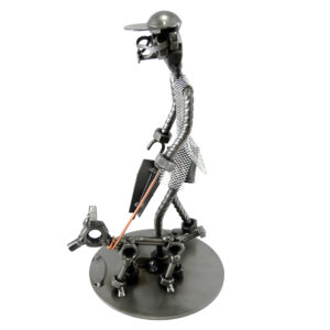 SCULTURA UOMO CON CANE - immagine 4